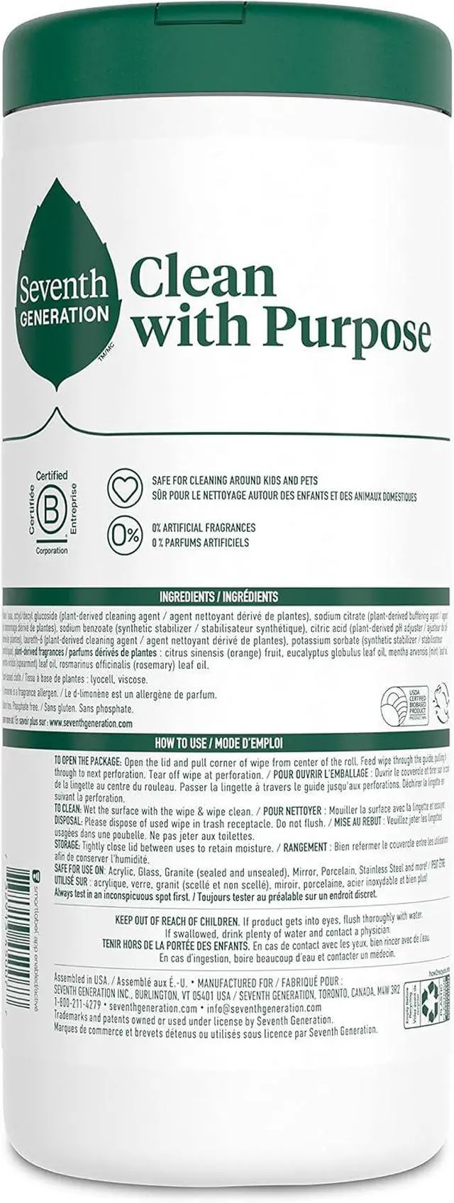 Alt view image 2 of 7 - Multi-Surface Cleaning Wipes, Garden Mint Scent, Cuts Grease & Grime, 35 Wipes