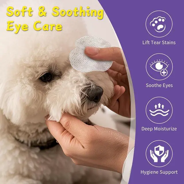 Alt view image 3 of 7 - Eye Wipes for Dogs & Cats, Gentle Tear Stain Remover, 120 Count