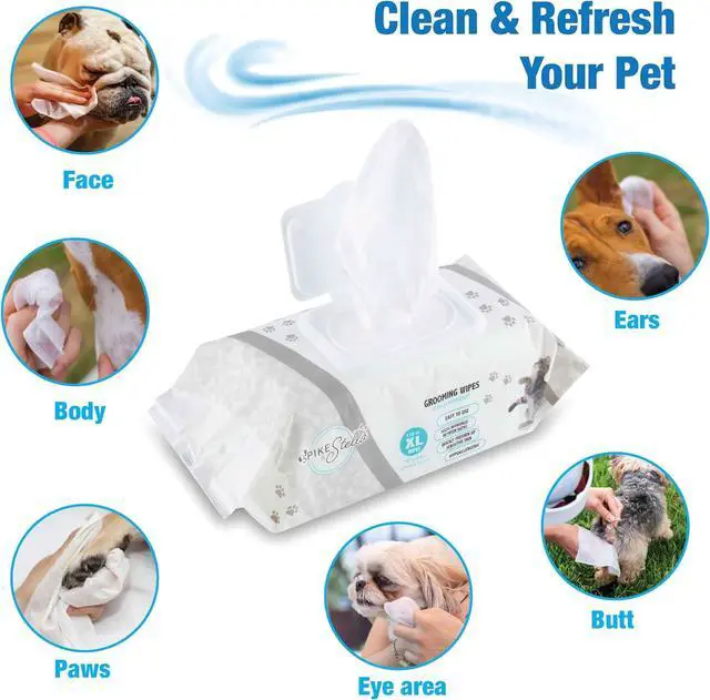 Alt view image 4 of 7 - 110 Pack Pet Grooming Wipes - Large & Extra-Large Sizes - Lavender, Aloe, & Unscented Variations - Hypoallergenic & Extra Durable - Perfect for Dogs & Cats, 8.6"x7.8"