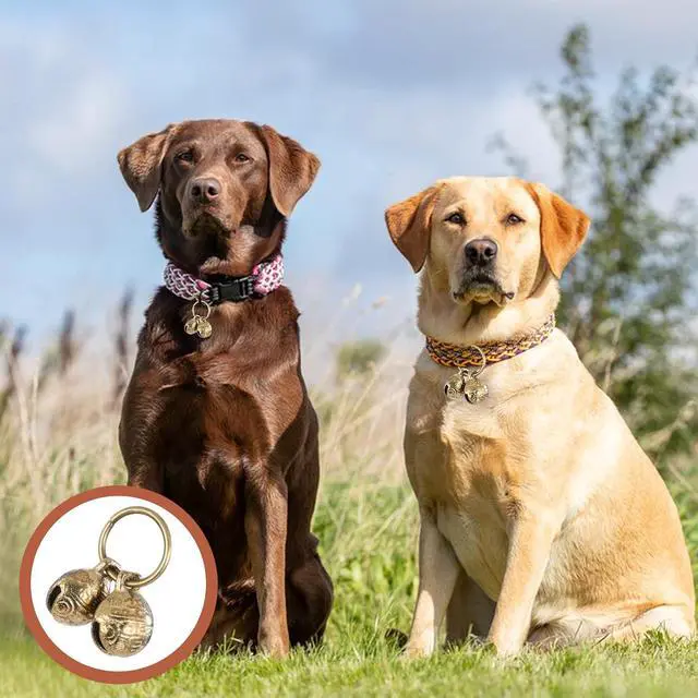 Alt view image 6 of 7 - Copper Bell for Dog Collar, 4 PCS Brass Dog Bells Extra Loud Collar Bell for Pet Tracking Anti Lost Training Pets Pendant Accessories Anti Theft Bells for Little Dogs & Cats