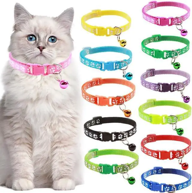 Alt view image 7 of 7 - Black XS Dog Collar with Bell, 2-Pack Reflective XXS Puppy Cat Collars | Soft Nylon Adjustable Buckle for XXS XSmall Extra Small X-Small Tiny Boy Girl Pets Female Male Kitten Yorkie Teacup Chihuahua