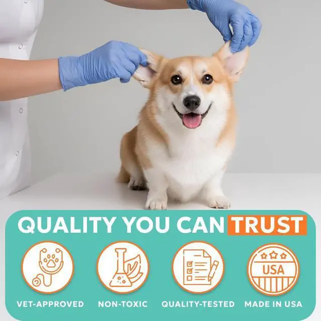Alt view image 5 of 6 - Dog Ear Wipes, Dog Ear Cleaner, Odor Control, Dirt and Wax Removal with Soothing Aloe Vera & Eucalyptus, Regular Wipes, 100 Count