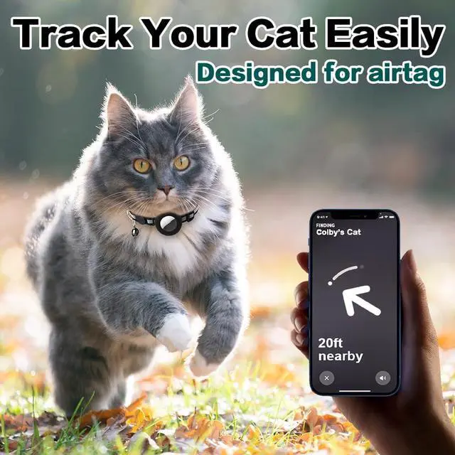 Alt view image 3 of 7 - Airtag Cat Collar Breakaway, Reflective Collar with Air Tag Holder | Safety Breakaway Buckle,Apple Airtag Holder,Reflective Strip,Bell,Adjustable Size to Fit Different Cats kitten,Lightweight