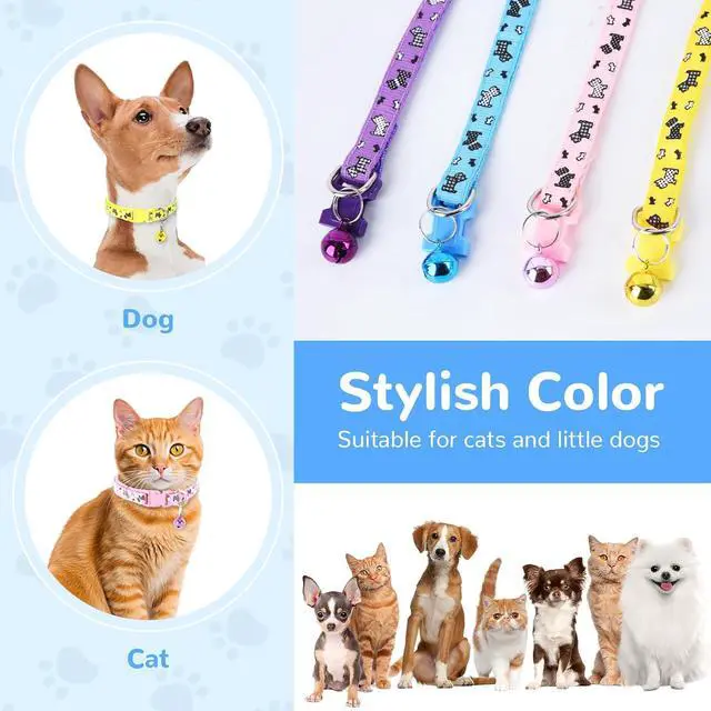 Alt view image 5 of 7 - XXS Dog Collar Teacup Dog Collar, Printed Dogs Collar, 3/8 inch Width | Mini Printed Dogs Collars, Teacup Dogs Collars for Puppies Cats,Red