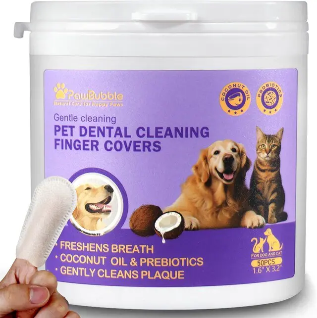 Main image of Probiotic Pet Dental Finger Wipes, Daily Oral Care, 50 Count