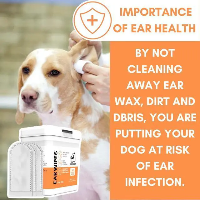 Alt view image 6 of 7 - Dog Ear Wipes for Dogs | Ear Cleaning Wipes | Remove Wax, Dirt & Odor | Soothe Itchy Smelly Ears | 50 Soothing Aloe Vera Dog Ear Cleaner Finger Wipes