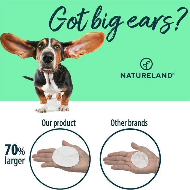 Alt view image 2 of 6 - Dog Ear Wipes, Extra Large Otic Cleaning Pads, 150 Count | Gently removes dirt, wax and debris and helps reduce ear odor in dogs and cats; soft textured pads for weekly grooming