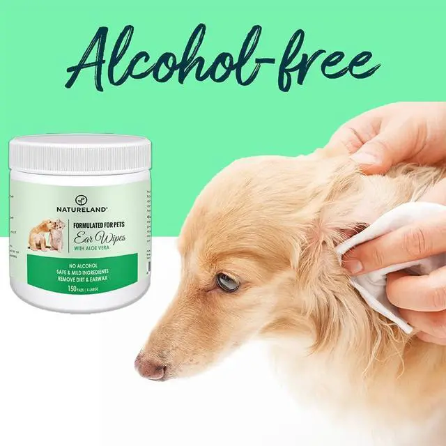 Alt view image 4 of 6 - Dog Ear Wipes, Extra Large Otic Cleaning Pads, 150 Count | Gently removes dirt, wax and debris and helps reduce ear odor in dogs and cats; soft textured pads for weekly grooming