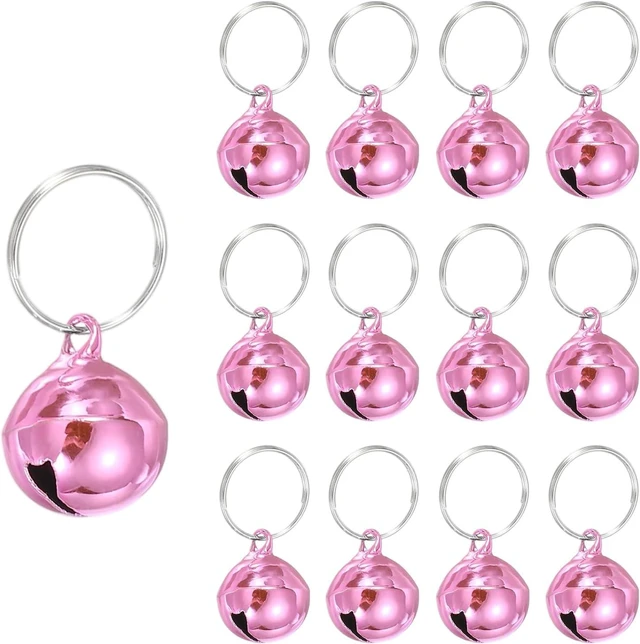 Main image of 12 PCS Dog Bell, Mini Cat Bell Small Pet Collar Bells Keychain Cute Bulk Metal Loud Jingle for Dog Collar Charm Pendant Necklace DIY Crafts Christmas Tree Decorations