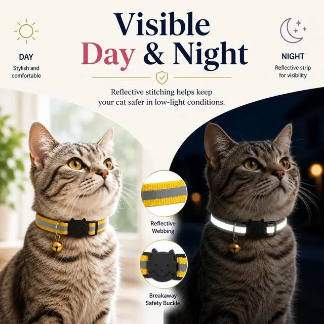 Alt view image 3 of 7 - 12-Pack Reflective Cat Collar Breakaway with Safety Elastic Band - Adjustable 7.5-12.5 Inch Lightweight Collar with Bell for Cats and Kittens