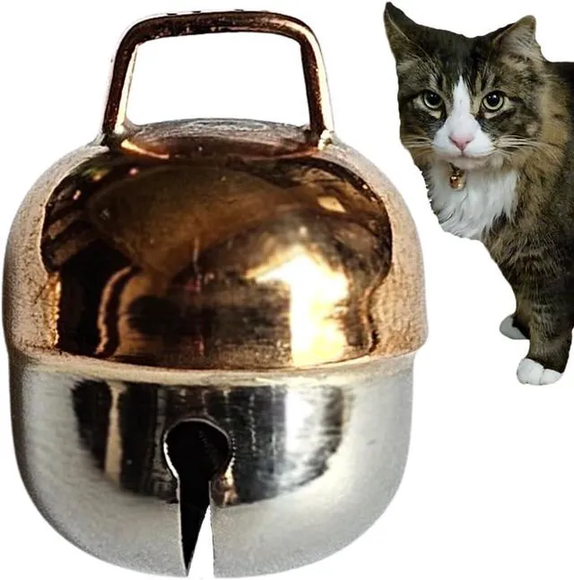 Main image of Premium Cat Bell Copper, Silver, Loud, Durable, Anti-Hunting, Bird Saving, and Collar Compatible
