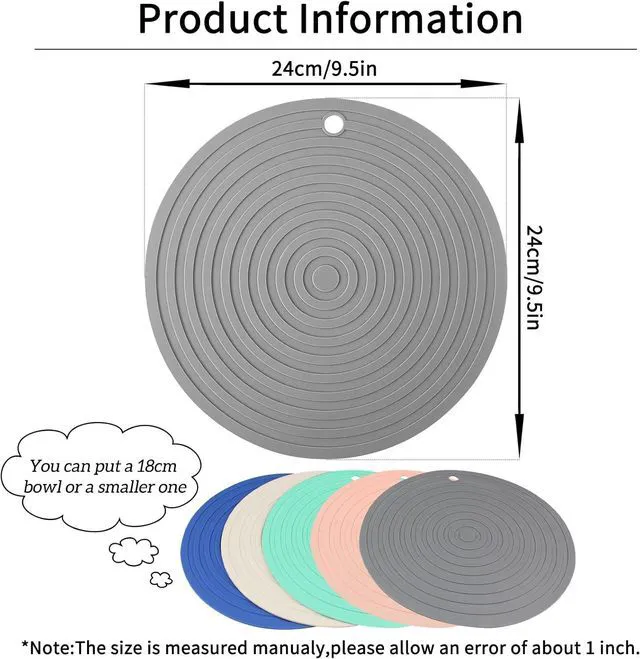 Alt view image 2 of 7 - Pet Food Mat for Dog and Cat Placemat 2 Pcs, Mat for Prevent Food and Water Overflow, Suitable for Medium and Small Pet, Silicone, 9.5"* 9.5"