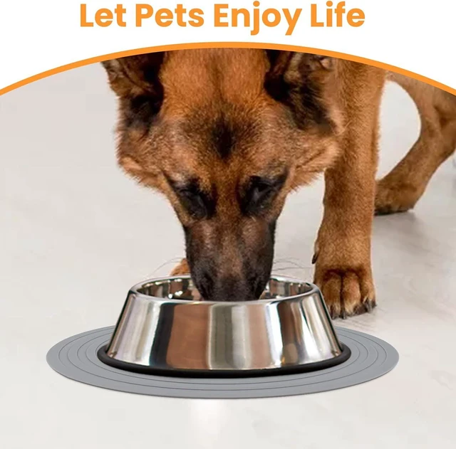Alt view image 3 of 7 - Pet Food Mat for Dog and Cat Placemat 2 Pcs, Mat for Prevent Food and Water Overflow, Suitable for Medium and Small Pet, Silicone, 9.5"* 9.5"