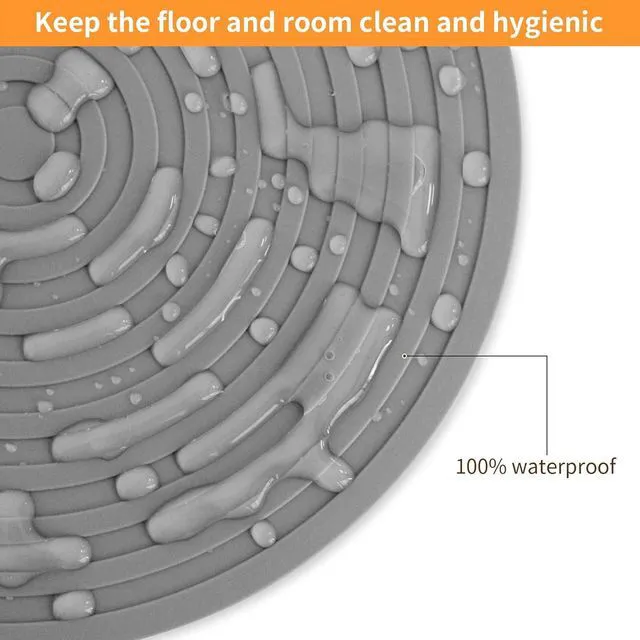 Alt view image 6 of 7 - Pet Food Mat for Dog and Cat Placemat 2 Pcs, Mat for Prevent Food and Water Overflow, Suitable for Medium and Small Pet, Silicone, 9.5"* 9.5"