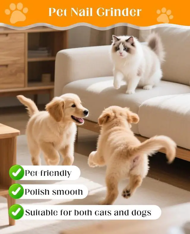 Alt view image 6 of 7 - Dog Nail File, 2PCS Wooden Gentle Easy Grip Pet Nail Filer Board for Cat Dog