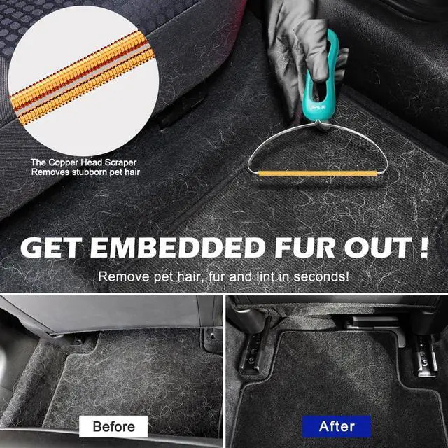 Alt view image 2 of 6 - Pet Hair Remover 3-Pack, Reusable Dog & Cat Hair Removal Tools, Lint Shaver | Remove Stubborn Pet Hair, Multi-Fabric Safe, Fur & Lint Cleaner for Couch, Carpets, Cat Trees, Car Mats, Furniture, Pet Be