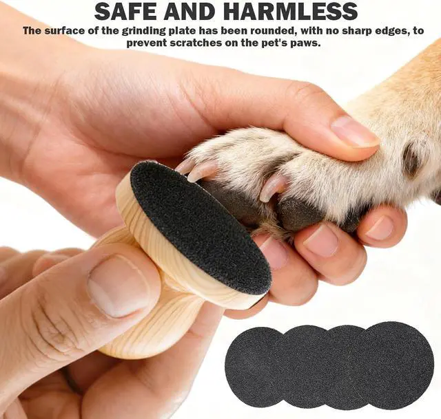 Alt view image 6 of 6 - Dog Nail File 1Set 4 Sandpaper | For Dogs & Cats Nail Care, Replaceable Sandpaper Sheets, Gentle Grinding Board with Ergonomic Handle, Quiet Stress-Free Groom