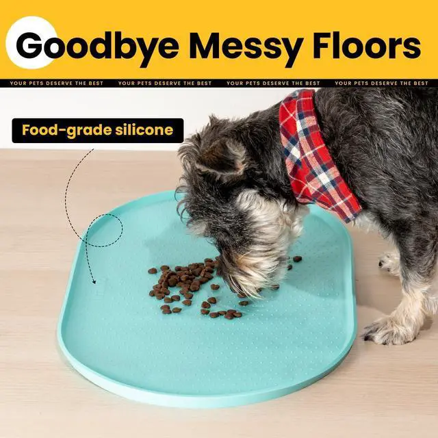 Alt view image 5 of 7 - Silicone Dog Food Mat,1/2 Inch Raised Edges Waterproof Rubber Pet Feeding Mat for Dog and Cat, Anti-Slip Pet Bowl Mat,Dishwasher Safe