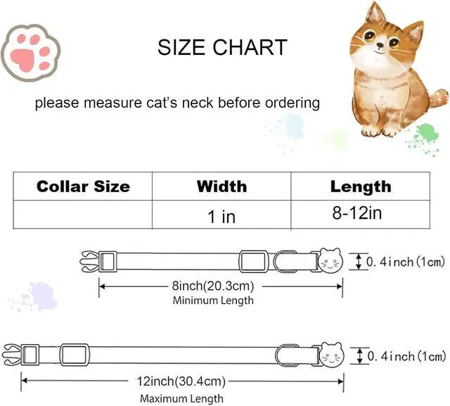 Alt view image 7 of 7 - Red and Green Linnet Cat Collar(2-Pack) Breakaway | Safety Buckle, Kitten and Bell Pendant, Adjustable,Linen-look Material, for Cats and Small Pets