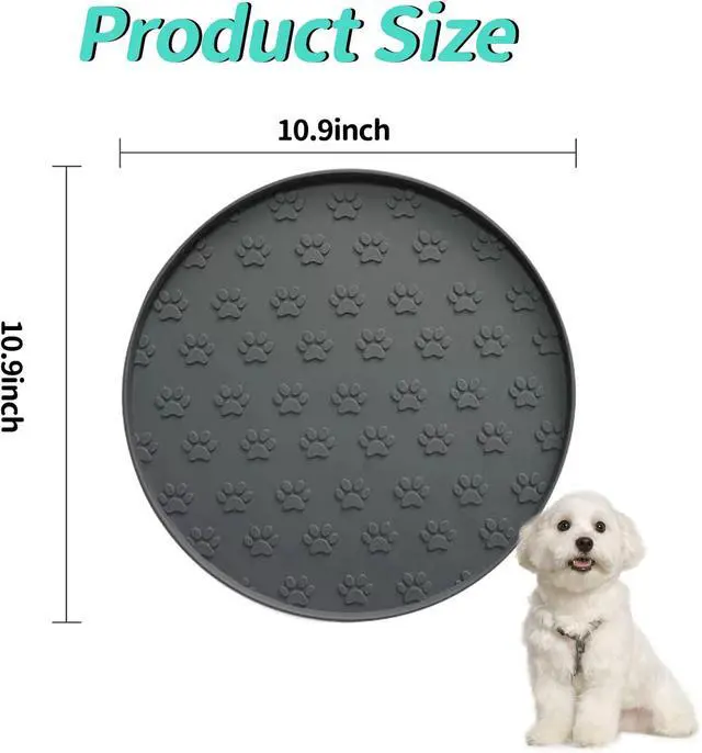 Alt view image 2 of 7 - Silicone Pet Food Mat,Silicone Rubber Mat for Dog Bowls Dog Food Mat