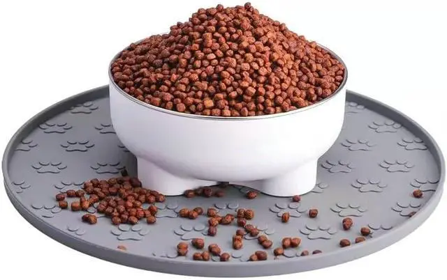 Alt view image 4 of 7 - Silicone Pet Food Mat,Silicone Rubber Mat for Dog Bowls Dog Food Mat