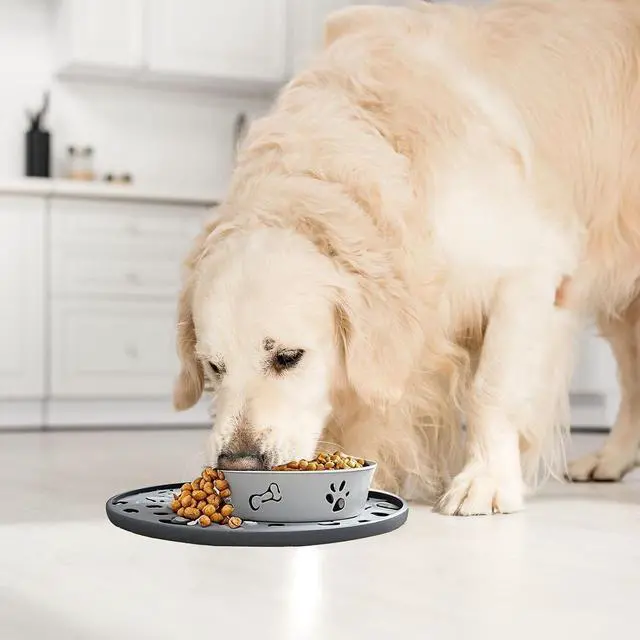 Alt view image 6 of 7 - Silicone Pet Food Mat,Silicone Rubber Mat for Dog Bowls Dog Food Mat
