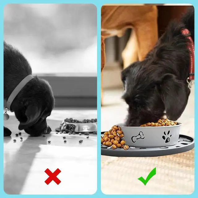 Alt view image 7 of 7 - Silicone Pet Food Mat,Silicone Rubber Mat for Dog Bowls Dog Food Mat
