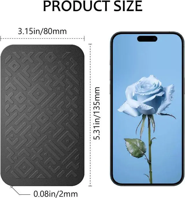Alt view image 2 of 6 - Car Dashboard Non Slip Mat, Anti Slip Gel Pad, Multifunctional Fixate Anti Slide Sticky Dash Pad for Radar Detector, Cell Phone, Keys, Glass, Mirrors, GPS, Coins 5.3 x 3.2 inch (2 Pack)