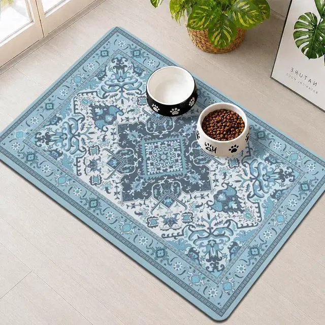 Main image of Pet Feeding Mat for Floors Waterproof Dog Mat for Food and Water Absorbent Quick Dry Non Slip mat for Cat Bowls
