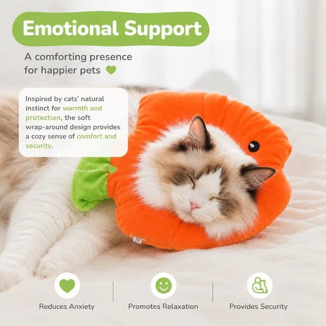 Alt view image 2 of 7 - Cat Cone Collar, Adjustable Soft Recovery Collar After Surgery,Orange S | Soft Pillow Cone / Emotional Support / Normal Eating / Unblocked Sight / Anti-Lick Protection / Wound Healing