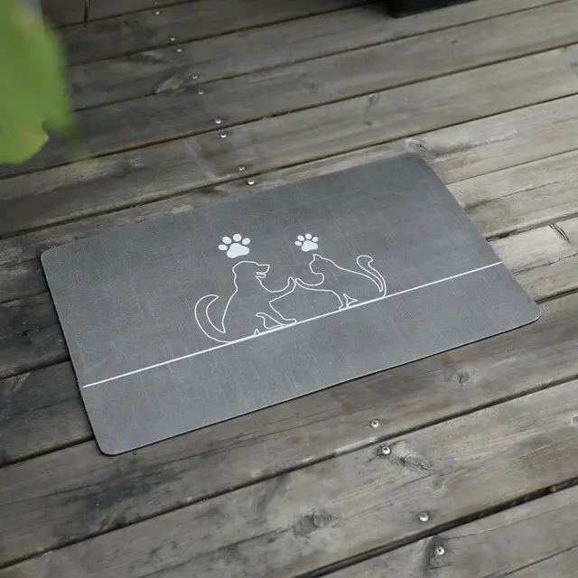Main image of Dog Bowl Mats, Cat Feeding Mat, Non-Slip Super Absorbent,No Stains Quick Dry Dog Water Dispenser.for Messy Drinkers.Easy Clean.Dog & Cat