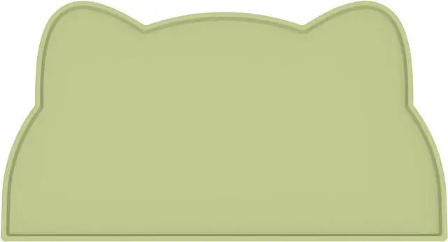 Main image of Cat Food Mat, Silicone Non Slip Dog Bowl Mat Waterproof Cat Feeding Mat Stop Food Spills and Water Messes Out to Floor Pet Food Mat (Sage Green, 17" x 10")