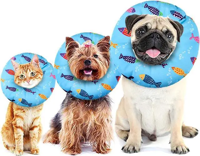 Alt view image 7 of 7 - Cat Cone Collar Soft Cute Adjustable Cat Donut Recovery Collar | Elizabethan Cats Cones to Stop Licking Comfortable Anti-Bite Neck Cone for Pet Kittens After Surgery