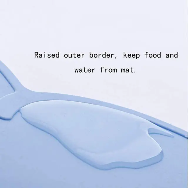 Alt view image 5 of 7 - Premium Silicone Cat Food Mat - Anti-Slip Waterproof Placemat With High Lips for Dogs, Cats & Other Animals (Dark Blue)