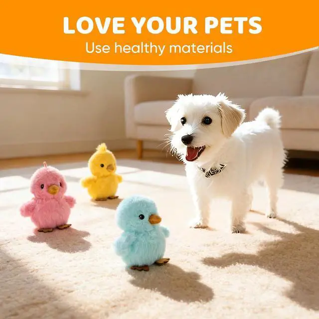 Alt view image 2 of 5 - 3PCS 6'' Squeak Plush Toy, Funny Animal Sets Pet Interactive Play for Small,Medium Dogs Assorted Color