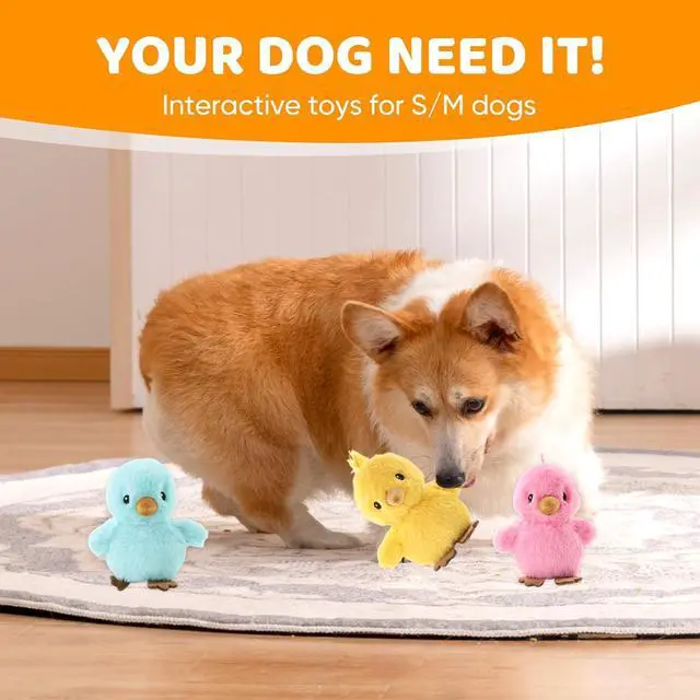 Alt view image 5 of 5 - 3PCS 6'' Squeak Plush Toy, Funny Animal Sets Pet Interactive Play for Small,Medium Dogs Assorted Color