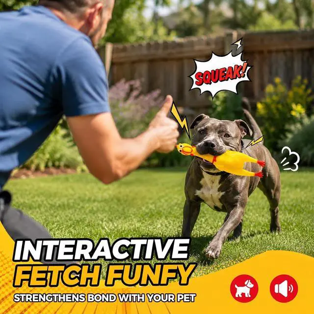 Alt view image 5 of 7 - Screaming Chicken, Squeaky Chicken Dog Toys Gag Gifts Prank | Novelty Toy Party Favors for Kids Adults, Goodie Bag Fillers Basket Stuffers