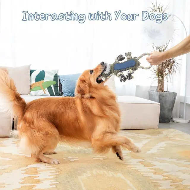 Alt view image 4 of 7 - Funny Plush Dog Chew Toys, Squeaky Dog Toys, Interactive Tug of War Puppy Toys, Stuffed Dog Toys for Small, Medium and Large Dogs - Monkey
