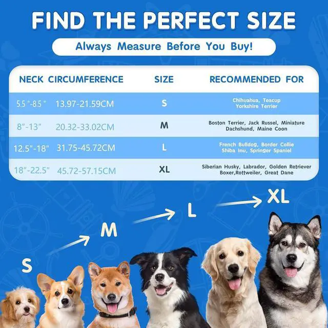 Alt view image 2 of 7 - Soft Dog Cone Alternative - Adjustable Recovery Collar for Post-Surgery, Neck Donut E-Collar for Small Medium Large Dogs, Comfy Elizabethan SubstituteS 5.5"-8.5"