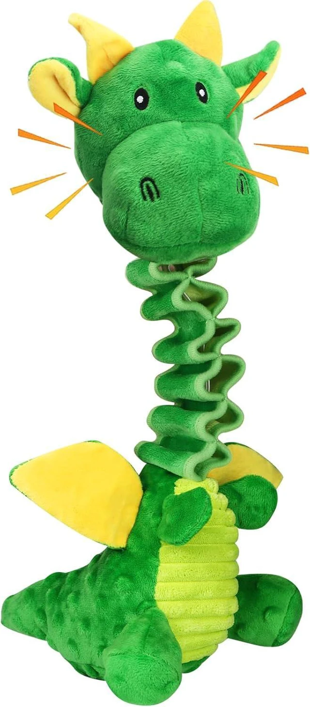 Main image of Large Squeaky Dog Toys, Tug-of-War Puppy Toys with Crinkle Paper, Stuffed Plush Animal Dog Toys to Keep Them Busy, Bonding Time Pet Toys for Small, Medium, Large Dogs