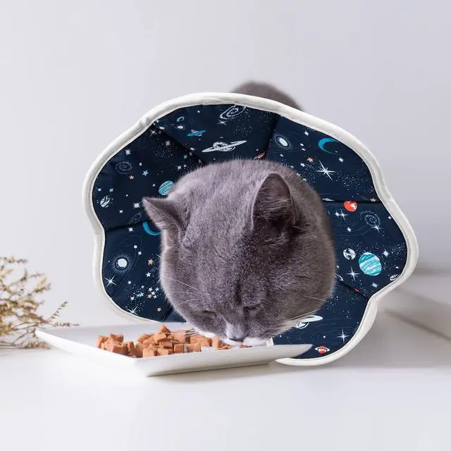 Alt view image 2 of 7 - Cat Cone Soft, Adjustable Recovery E-Collar for Pet Neck Size 9.5 in | Lightweight, Waterproof, Easy to Clean, Fits Kittens, Puppies, Rabbits after Surgery or Grooming, Prevents Licking Wounds