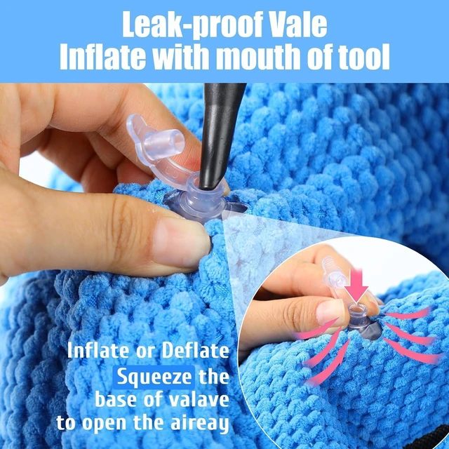 Alt view image 7 of 7 - Inflatable Dog Cone Collar Alternative,Dog Collar After Surgery(Blue,S) | 2in1Dog Cone Collar with Enhanced Anti-Licking Guard Shield,Adjustable Recovery Cones for Large Medium Small Dogs and Cats