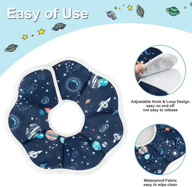 Alt view image 6 of 7 - Cat Cone Soft, Adjustable Recovery E-Collar for Pet Neck Size 9.5 in | Lightweight, Waterproof, Easy to Clean, Fits Kittens, Puppies, Rabbits after Surgery or Grooming, Prevents Licking Wounds