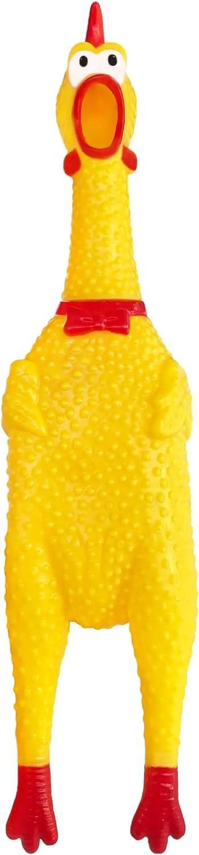 Main image of Rubber Chicken,12 Inch Yellow Screaming Chicken Dog Toys,Squeeze Squawking Chickens,Prank Noise Maker Dog Toys for Silly Novelty Party Favors,Family Games