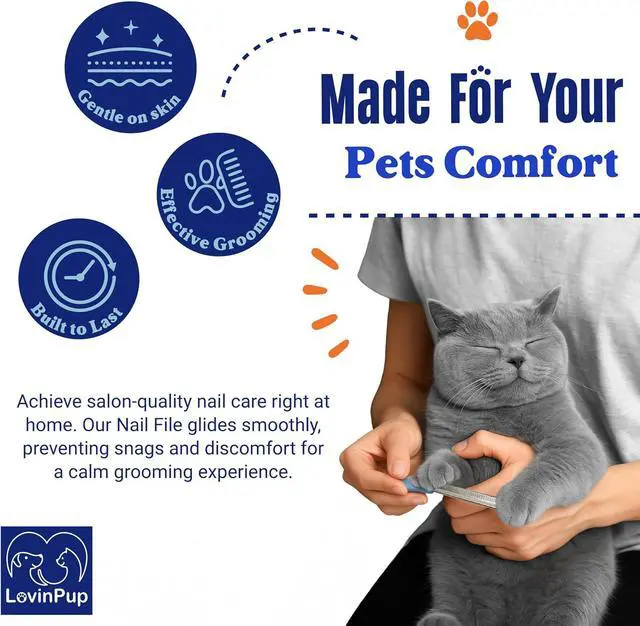 Alt view image 5 of 7 - 6-Inch Stainless Steel Pet Nail File Cat & Dog Nail File | Professional Cat & Dog Nail File for Quiet & Precise Claw Smoothing Durable Cat & Dog Grooming Supplies for Home Use