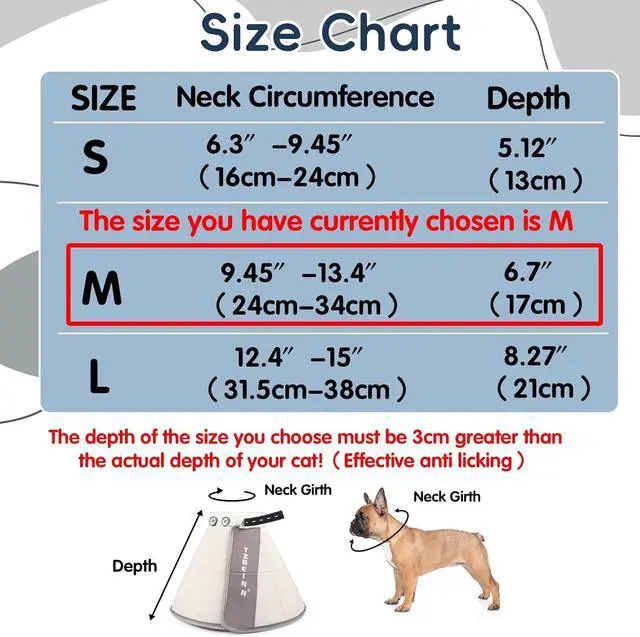 Alt view image 4 of 7 - Soft Dog Cone Collar Alternative, Comfortable Elizabethan Dog Neck Pillow Cone for Medium Dogs (Maltese Bichon), Protective Adjustable Head Recovery Cone After Surgery Anti Licking