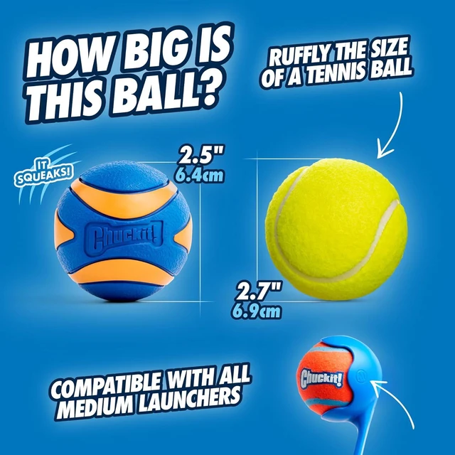 Alt view image 3 of 7 - Ultra Squeaker Balls for Dogs, Floating Water Pet Toys, Durable Rubber Pet Toy, Bouncy Squeaky Fetch Balls For Dogs, Pack of 2, Medium (2.5")