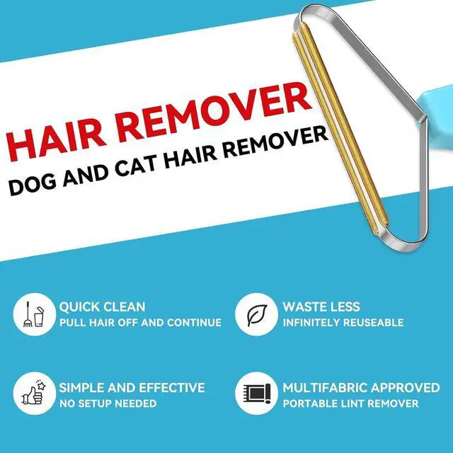 Alt view image 6 of 7 - Lint Remover 3-Pack, Pet Fur Remover, Carpet Rake, Lint Brush | Pet Hair Lint Remover, Fur Removal, Lint Brush, Portable Carpet Scraper, Clothes, Car Mats, Couch, Pet Bed, Furniture