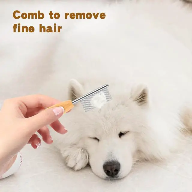 Alt view image 4 of 7 - 4 In Pet Face and Finishing Comb for Dogs Small Faces Metal Pocket Comb Perfect For Matted Fur Knots Tangles