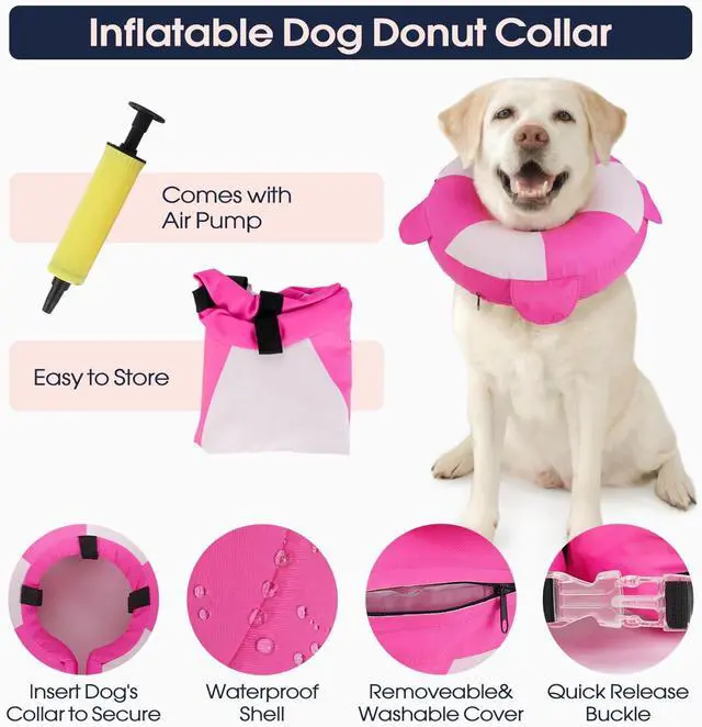 Alt view image 6 of 7 - Inflatable Dog Recovery Collar, Comfortable Cone Alternative | Comfort Beyond the Cone | Pillow-Like Comfort | Full-View Freedom | Lick-Free Healing | Stay-Put Fit | Easy-Clean Design